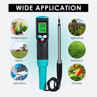 ILSO-416 Waterproof Soil EC and Temperature Meter Digital Tester with ATC for Potted Plants Gardening Agriculture Farm - Instrulife