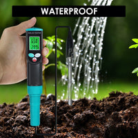 ILSO-416 Waterproof Soil EC and Temperature Meter Digital Tester with ATC for Potted Plants Gardening Agriculture Farm - Instrulife