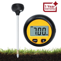 ILSO-438 3-in-1 Soil Acidity / Alkalinity pH Tester with Temperature and Moisture Measurement 8.3-inch Metal Probe for Plant, Seedbed, Flower Farm, Agriculture, Orchard Soil Testing - Instrulife