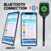 ILSO-457 High Precision 8-in-1 PH EC Fertility Salt Temperature Soil Moisture Meter Smart Bluetooth Light Intensity Air Humidity Detector for Plant Health Monitoring - Instrulife