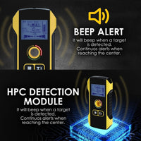ILSM-392 Wall Detector Stud Finder Positioning Hole AC Live Cable Wires Metal Wood 12cm (4.72in) - Instrulife