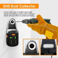 ILSM-439 3 in 1 Home Electric Drilling Dust Collector Wall Mount Laser Level Bracket with Laser Level Function 2M Red Laser Distance with Horizontal & Vertical Bubble Level - Instrulife