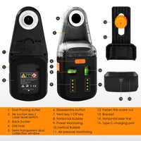 ILSM-439 3 in 1 Home Electric Drilling Dust Collector Wall Mount Laser Level Bracket with Laser Level Function 2M Red Laser Distance with Horizontal & Vertical Bubble Level - Instrulife