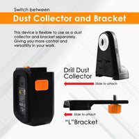 ILSM-439 3 in 1 Home Electric Drilling Dust Collector Wall Mount Laser Level Bracket with Laser Level Function 2M Red Laser Distance with Horizontal & Vertical Bubble Level - Instrulife
