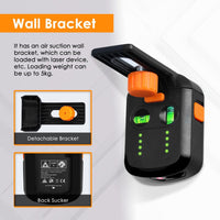 ILSM-439 3 in 1 Home Electric Drilling Dust Collector Wall Mount Laser Level Bracket with Laser Level Function 2M Red Laser Distance with Horizontal & Vertical Bubble Level - Instrulife
