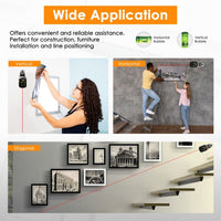 ILSM-439 3 in 1 Home Electric Drilling Dust Collector Wall Mount Laser Level Bracket with Laser Level Function 2M Red Laser Distance with Horizontal & Vertical Bubble Level - Instrulife