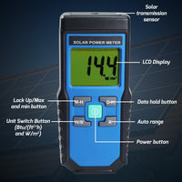 ILEM-206 Solar Power Meter BTU/(ft2*h) W/m2 Radiation Energy Cell Tester - Instrulife