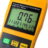 ILEM-192 3-Axis Gauss EMF ELF Meter Detector, Electromagnetic Field Radiation Intensity 20/ 200/ 2000 mG & uT, Frequency 30~2000 Hz, Handheld Portable Gauge for Microwave Computer Monitor Power Line - Instrulife