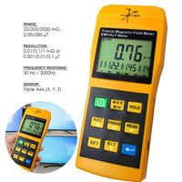 ILEM-192 3-Axis Gauss EMF ELF Meter Detector, Electromagnetic Field Radiation Intensity 20/ 200/ 2000 mG & uT, Frequency 30~2000 Hz, Handheld Portable Gauge for Microwave Computer Monitor Power Line - Instrulife