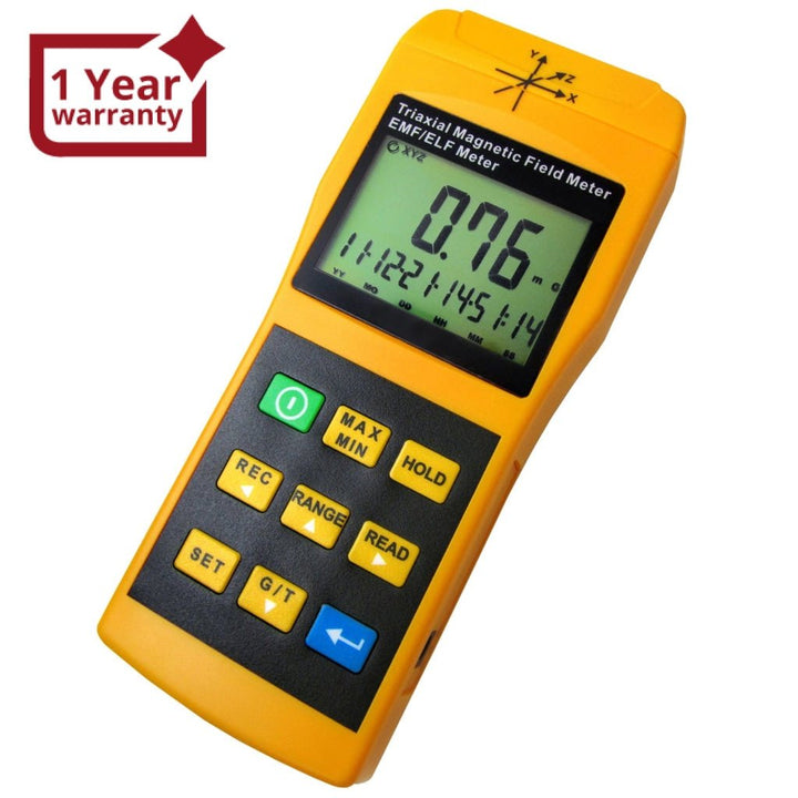 ILEM-192 3-Axis Gauss EMF ELF Meter Detector, Electromagnetic Field Radiation Intensity 20/ 200/ 2000 mG & uT, Frequency 30~2000 Hz, Handheld Portable Gauge for Microwave Computer Monitor Power Line - Instrulife