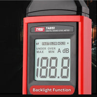 Digital Sound Level Meter A Frequency Weighting Decibel Noise Tester Sound Detector MAX/MIN/HOLD with Backlight 30-130dB Audio Measuring Instrument Alarm - Instrulife