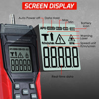 ILTA-401 Portable 2-in-1 Tachometer Noncontact Laser Photo Sensor Contact(3~19999RPM) & Non-contact(3~99999RPM) RPM Gauge Tester Professional Handheld Car Engine Tool - Instrulife