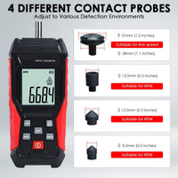 ILTA-401 Portable 2-in-1 Tachometer Noncontact Laser Photo Sensor Contact(3~19999RPM) & Non-contact(3~99999RPM) RPM Gauge Tester Professional Handheld Car Engine Tool - Instrulife