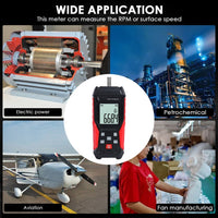 ILTA-401 Portable 2-in-1 Tachometer Noncontact Laser Photo Sensor Contact(3~19999RPM) & Non-contact(3~99999RPM) RPM Gauge Tester Professional Handheld Car Engine Tool - Instrulife