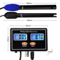 ILWQ-232 Digital Combo pH & TDS Monitor Meter Tester ATC, 0.00~14.00pH & 0.0~199.9ppt Rechargeable Water Quality Real-time Monitoring, for Aquaculture, Salinity, Aquarium, Pond, Hydroponics - Instrulife