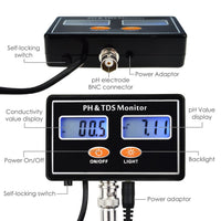 ILWQ-232 Digital Combo pH & TDS Monitor Meter Tester ATC, 0.00~14.00pH & 0.0~199.9ppt Rechargeable Water Quality Real-time Monitoring, for Aquaculture, Salinity, Aquarium, Pond, Hydroponics - Instrulife