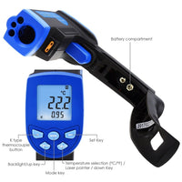 ILTH-218 K-type Non Contact Lasergrip Infrared IR 12:1 Thermometer with Thermocouple -30 ~ 550°C (-22~1022°F), Digital Laser Temperature Gun Instrument Meter - Instrulife