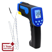 ILTH-218 K-type Non Contact Lasergrip Infrared IR 12:1 Thermometer with Thermocouple -30 ~ 550°C (-22~1022°F), Digital Laser Temperature Gun Instrument Meter - Instrulife