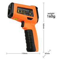 ILTH-222 Non-contact Infrared IR Laser Thermometer K-Type Thermocouple -50~800°C / -58~1472°F Color Display Gun-Type with Alarm - Instrulife