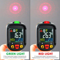 ILTH-222 Non-contact Infrared IR Laser Thermometer K-Type Thermocouple -50~800°C / -58~1472°F Color Display Gun-Type with Alarm - Instrulife