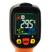 ILTH-222 Non-contact Infrared IR Laser Thermometer K-Type Thermocouple -50~800°C / -58~1472°F Color Display Gun-Type with Alarm - Instrulife