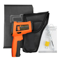 ILTH-222 Non-contact Infrared IR Laser Thermometer K-Type Thermocouple -50~800°C / -58~1472°F Color Display Gun-Type with Alarm - Instrulife