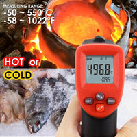 ILIR-262 Laser grip Non-Contact Digital Laser Infrared Gun Celsius and Fahrenheit Thermometer IR Instant Read Temperature with Adjustable Emissivity & Scanning Function - Instrulife