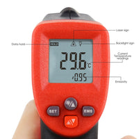 ILIR-262 Laser grip Non-Contact Digital Laser Infrared Gun Celsius and Fahrenheit Thermometer IR Instant Read Temperature with Adjustable Emissivity & Scanning Function - Instrulife