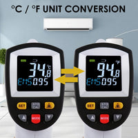 ILTH-264 Laser grip Non-Contact Digital Laser Infrared Gun Thermometer -50~750℃ (-58~1382℉) IR Instant Read Temperature with Adjustable Emissivity & Scanning Function - Instrulife