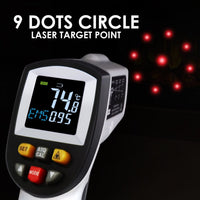 ILTH-264 Laser grip Non-Contact Digital Laser Infrared Gun Thermometer -50~750℃ (-58~1382℉) IR Instant Read Temperature with Adjustable Emissivity & Scanning Function - Instrulife