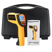 ILTH-266 Laser grip Non-Contact Digital Laser Infrared Gun Celsius and Fahrenheit High Temperature -30℃~1500℃ (-22℉~2732℉) Thermometer IR Instant Read Temperature Adjustable Emissivity and 80 sets Data Storage - Instrulife