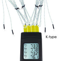 ILTH-185 Digital Thermometer 4 Channel K-Type Thermocouples with K-Type Metal & Bead Probe , Thermometer , Backlight , Temperature Instrument , -50 ~ 1350 °C (-58 ~ 2462 °F) - Instrulife