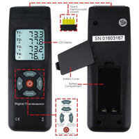 ILTH-185 Digital Thermometer 4 Channel K-Type Thermocouples with K-Type Metal & Bead Probe , Thermometer , Backlight , Temperature Instrument , -50 ~ 1350 °C (-58 ~ 2462 °F) - Instrulife