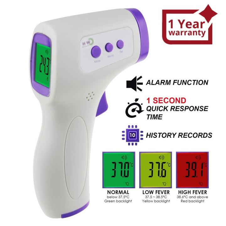 ILIR-292 Non Contact IR Forehead Thermometer Human Body and Object Temperature Meter Color LCD Fever Indicator, One Sec Quick Response - Instrulife