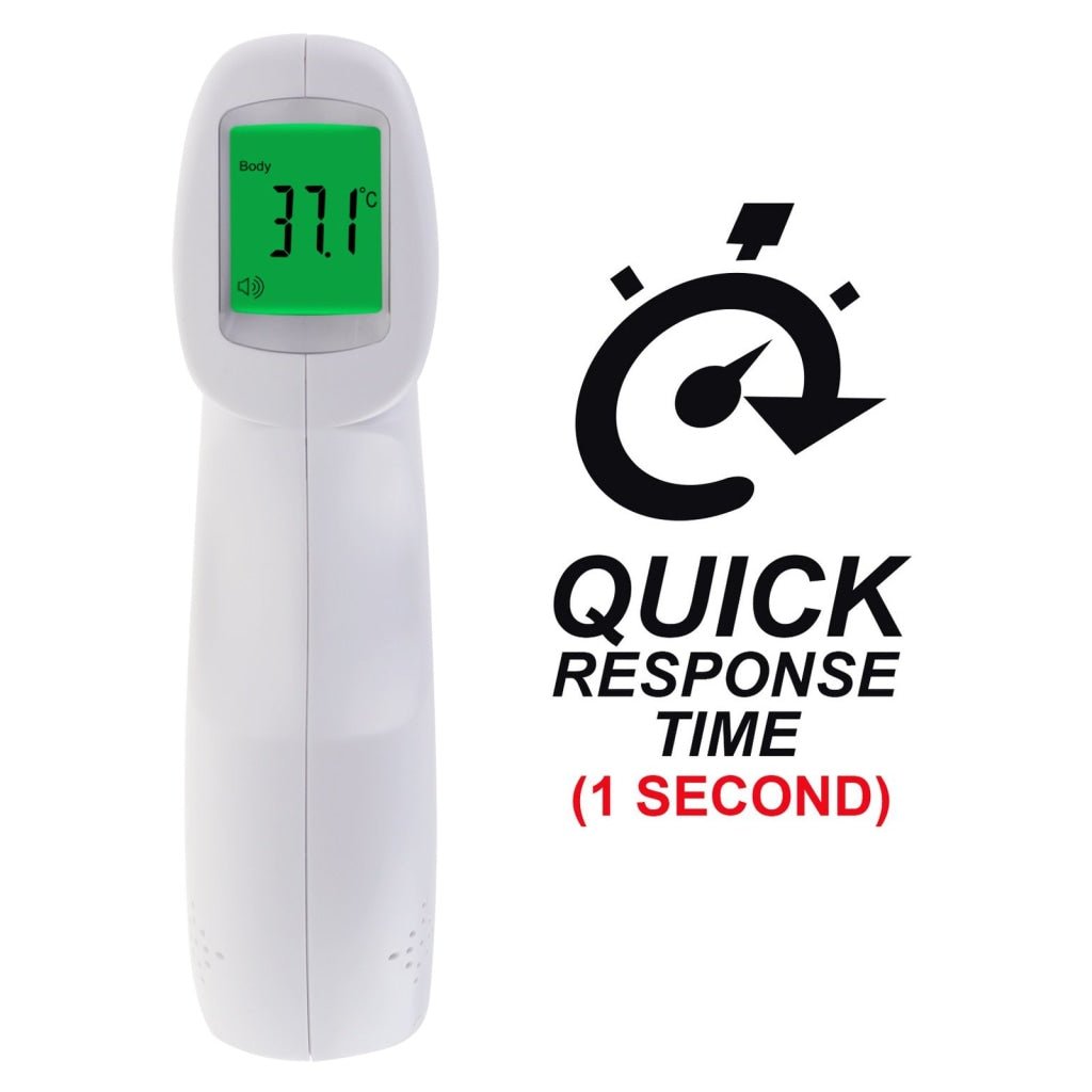 ILIR-293 Forehead Body Human Adult Infant Infrared Thermometer 32 Memory FDA Approved Temperature Tester Colored Backlight Fever Indicator - Instrulife