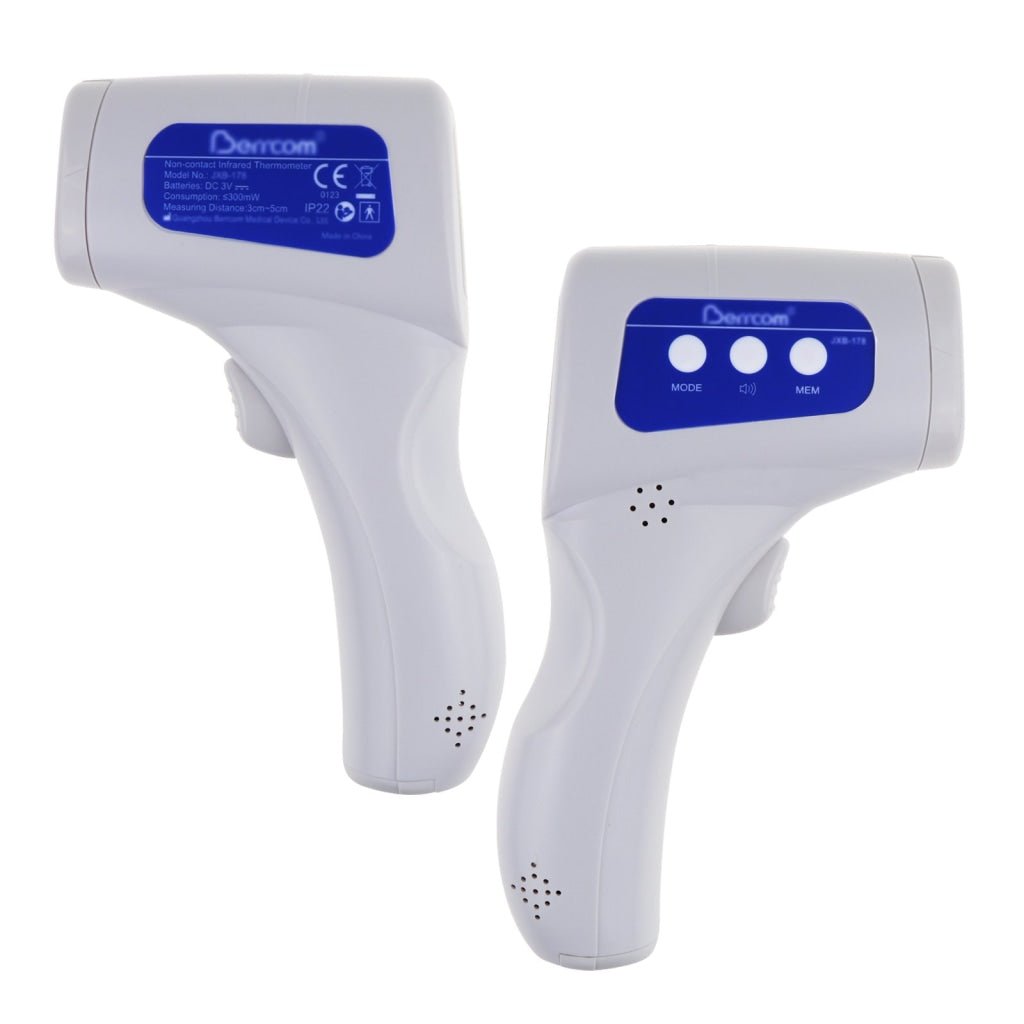 ILIR-293 Forehead Body Human Adult Infant Infrared Thermometer 32 Memory FDA Approved Temperature Tester Colored Backlight Fever Indicator - Instrulife