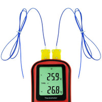 ILTH-173 Digital K / J / T / E / R / S / N Type Thermocouple Thermometer Dual-channel LCD Display -150~1767°C (-238~3212.6°F) ATC Temperature Meter - Instrulife