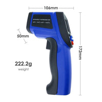 ILTH-175 -50~750°C/ -58~1382°F Non Contact Digital IR Infrared Laser Thermometer 12:1 DS Pyrometer - Instrulife