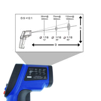 ILTH-175 -50~750°C/ -58~1382°F Non Contact Digital IR Infrared Laser Thermometer 12:1 DS Pyrometer - Instrulife
