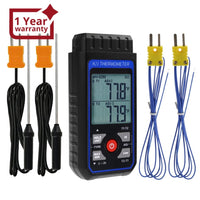 ILTH-343 K/J Thermocouple Thermometer Dual Channel Temperature Meter Tester 4 K-Type Probes with Temperature Compensation and Alarm Function - Instrulife