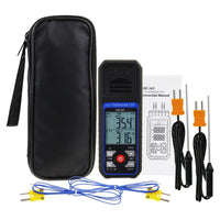 ILTH-343 K/J Thermocouple Thermometer Dual Channel Temperature Meter Tester 4 K-Type Probes with Temperature Compensation and Alarm Function - Instrulife