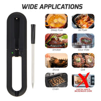 ILTH-368 Smart Meat Thermometer with Bluetooth up to 30 meters (98.42ft) Wireless Range for Oven, Grill, Kitchen, BBQ, Rotisserie Ringing or Vibrating Alarm IP67 Waterproof Grade - Instrulife