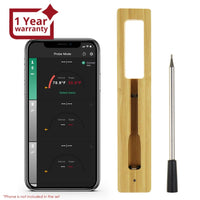 ILTH-372 Wireless Meat Thermometer for Remote Monitoring - Bluetooth Meat Thermometer Digital Cooking Thermometer with 165ft Wireless Range for Kitchen, BBQ, Oven, Smoker, Grill, and Rotisserie - Instrulife