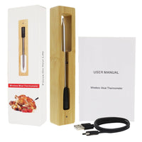 ILTH-372 Wireless Meat Thermometer for Remote Monitoring - Bluetooth Meat Thermometer Digital Cooking Thermometer with 165ft Wireless Range for Kitchen, BBQ, Oven, Smoker, Grill, and Rotisserie - Instrulife