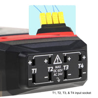 ILTH-373 K/J/T Datalogger Thermocouple Thermometer -200~1372°C (-328~2501°F), 4-Channel Display, Real-Time Data Logging, Audible and Visible Alarm, and ADJ Compensation - Instrulife