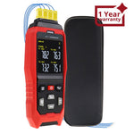 ILTH-373 K/J/T Datalogger Thermocouple Thermometer -200~1372°C (-328~2501°F), 4-Channel Display, Real-Time Data Logging, Audible and Visible Alarm, and ADJ Compensation - Instrulife