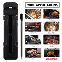 ILTH-387 Smart Bluetooth Meat Thermometer 500FT Wireless Range for BBQ, Oven, Smoker, Grilling, Kitchen Food Temperature Measure - Instrulife