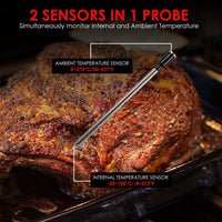 ILTH-387 Smart Bluetooth Meat Thermometer 500FT Wireless Range for BBQ, Oven, Smoker, Grilling, Kitchen Food Temperature Measure - Instrulife