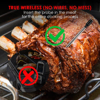 ILTH-387 Smart Bluetooth Meat Thermometer 500FT Wireless Range for BBQ, Oven, Smoker, Grilling, Kitchen Food Temperature Measure - Instrulife