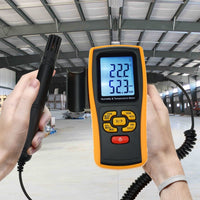 ILTH-177 LCD Digital Humidity and Temperature Meter Gauge 2 in 1 Measure Thermometer with Type K Thermocouple Sensor Probe, 10~98%RH, -10~50°C (14~122°F), -30~1000°C (-22~1832°F) K-type - Instrulife